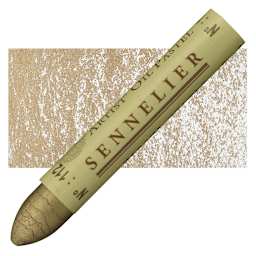 Sennelier Oil Pastel - Pale Gold oil pastel and swatch