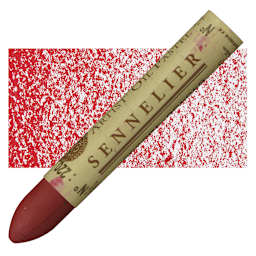 Sennelier Oil Pastel - Permanent Intense Red oil pastel and swatch