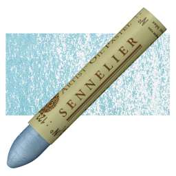 Sennelier Oil Pastel - Transparent Blue oil pastel and swatch
