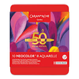 Caran d'Ache Neocolor II Aquarelle Artists' Pastels - Pop Colors, Special Edition, Set of 10, front