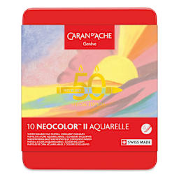 Caran d'Ache Neocolor II Aquarelle Artists' Pastels - Pastel Colors, Special Edition, Set of 10, front
