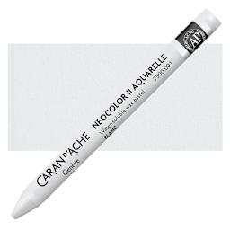 Caran d'Ache Neocolor II Aquarelle Artists' Pastel - White pastel and swatch