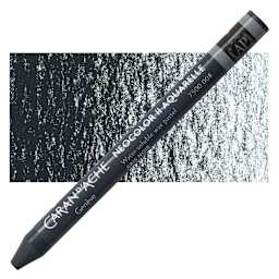 Caran d'Ache Neocolor II Aquarelle Artists' Pastel - Grayish Black pastel and swatch