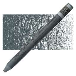 Caran d'Ache Neocolor II Aquarelle Artists' Pastel - Dark Gray pastel and swatch