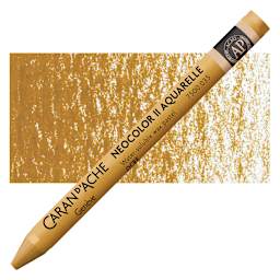 Caran d'Ache Neocolor II Aquarelle Artists' Pastel - Ochre pastel and swatch