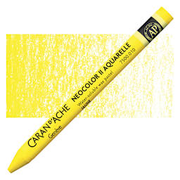 Caran d'Ache Neocolor II Aquarelle Artists' Pastel - Yellow pastel and swatch