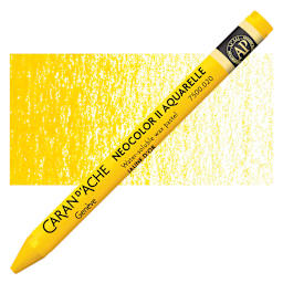 Caran d'Ache Neocolor II Aquarelle Artists' Pastel - Golden Yellow pastel and swatch