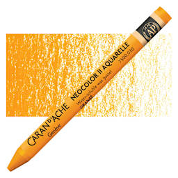 Caran d'Ache Neocolor II Aquarelle Artists' Pastel - Orange pastel and swatch