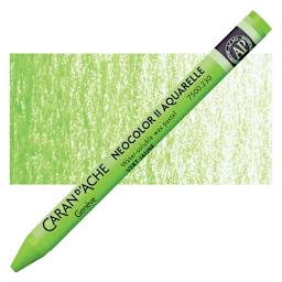 Caran d'Ache Neocolor II Aquarelle Artists' Pastel - Yellow Green pastel and swatch