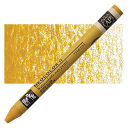 Caran d'Ache Neocolor II Aquarelle Artists' Pastel - Golden Ochre pastel and swatch