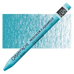 Caran d'Ache Neocolor II Aquarelle Artists' Pastel - Turquoise Blue pastel and swatch
