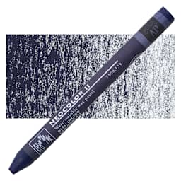 Caran d'Ache Neocolor II Aquarelle Artists' Pastel - Indigo Blue pastel and swatch