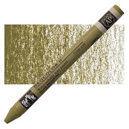 Caran d'Ache Neocolor II Aquarelle Artists' Pastel - Olive Brown pastel and swatch
