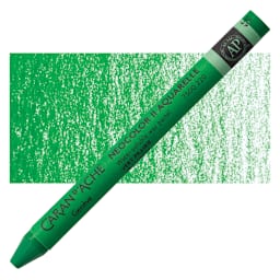 Caran d'Ache Neocolor II Aquarelle Artists' Pastel - Grass Green pastel and swatch