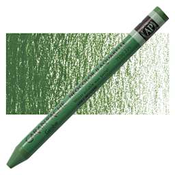 Caran d'Ache Neocolor II Aquarelle Artists' Pastel - Moss Green pastel and swatch
