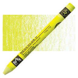 Caran d'Ache Neocolor II Aquarelle Artists' Pastel - Chinese Green pastel and swatch