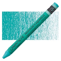 Caran d'Ache Neocolor II Aquarelle Artists' Pastel - Turquoise Green pastel and swatch