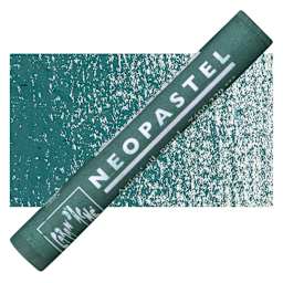 Caran d'Ache Neopastel - Dark Green pastel and swatch