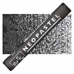 Caran d'Ache Neopastel - Ivory Black pastel and swatch
