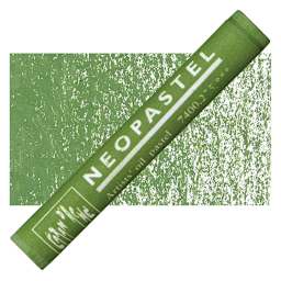 Caran d'Ache Neopastel - Moss Green pastel and swatch
