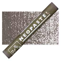 Caran d'Ache Neopastel - Raw Umber pastel and swatch