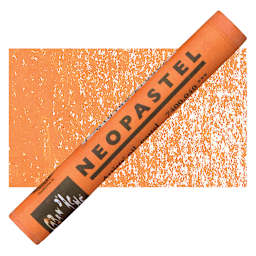 Caran d'Ache Neopastel - Reddish Yellow pastel and swatch