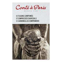 Conté à Paris Compressed Charcoal - B-Soft, Box of 12, front of packaging