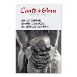 Conté à Paris Compressed Charcoal - 4B-Very Soft, Box of 12 front of package