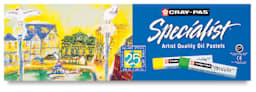 Sakura Cray-Pas Specialist Oil Pastels Sets - Top view of package of Set of 25