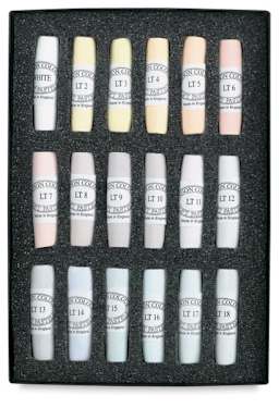 Unison Handmade Pastel Set - Light Colors, Set of 18, Full Stick (set contents)
