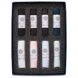 Unison Handmade Pastels - Contrast Colors, Set of 8, Full Stick (set contents)