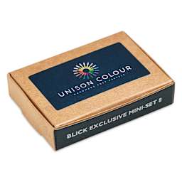 Unison Handmade Pastel Set - Blick Exclusive, Assorted, Set of 8, Half Stick, closed box
