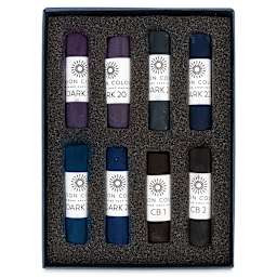 Unison Handmade Pastel Set - Midnight Colors, Set of 8, Full Stick - contents