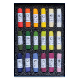 Unison Handmade Pastel Set - Botanical Colors, Set of 18, Full Stick - contents