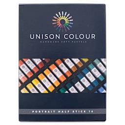 Unison Handmade Pastels - Portrait Colors, Half Stick, Set of 16 (front of box)