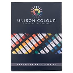 Unison Handmade Pastels - Landscape Colors, Half Stick, Set of 16 (front of box)