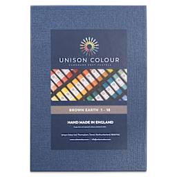 Unison Handmade Pastels - Brown Earth Colors 1-18, Set of 18, Full Stick (front of box)