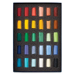 Unison Handmade Pastels - Assorted Colors, Set of 30, Half Stick (set contents)
