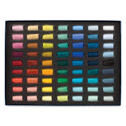 Unison Handmade Pastel Set - Assorted Colors, Set of 63, Half Stick (set contents)