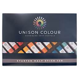 Unison Handmade Pastels - Assorted Colors, Half Stick, Set of 120 (front of box)
