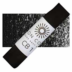 Unison Handmade Pastel - Carbon Black 1 pastel and swatch