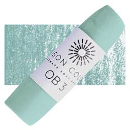 Unison Handmade Pastel - Ocean Blue 3 pastel and swatch