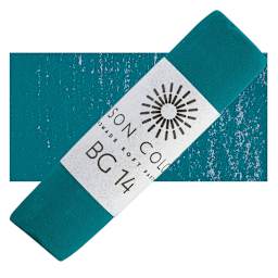 Unison Handmade Pastel - Blue Green 14 pastel and swatch