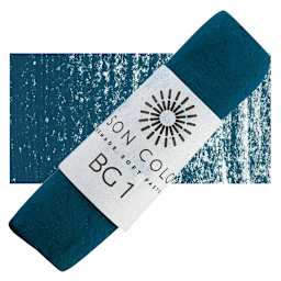 Unison Handmade Pastel - Blue Green 1 pastel and swatch