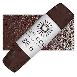 Unison Handmade Pastel - Brown Earth 6 pastel and swatch