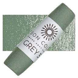 Unison Handmade Pastel - Gray 3 pastel and swatch