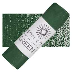 Unison Handmade Pastel - Green 13 pastel and swatch