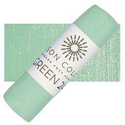 Unison Handmade Pastel - Green 24 pastel and swatch