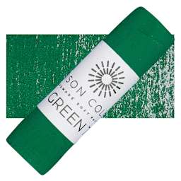 Unison Handmade Pastel - Green 7 pastel and swatch