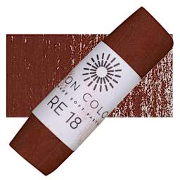 Unison Handmade Pastel - Red Earth 18 pastel and swatch